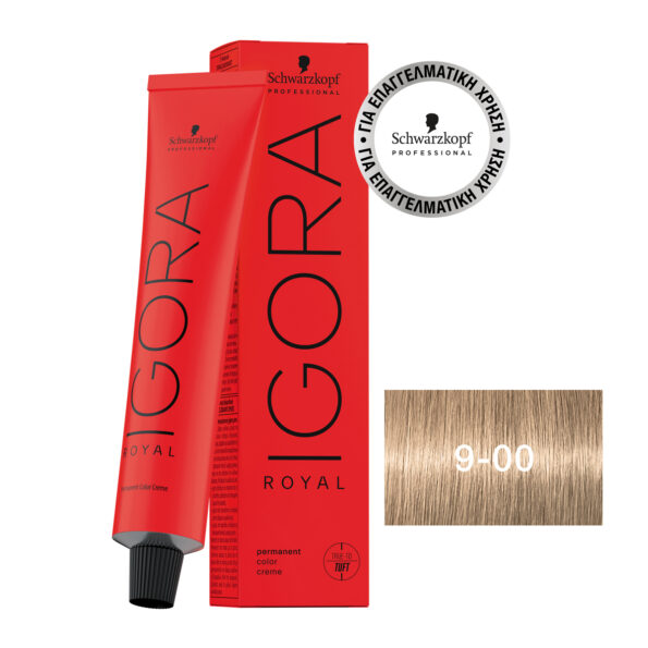 IGORA ROYAL 9-00 Ξανθό Πολύ Ανοιχτό Έντονο Φυσικό 60 ml