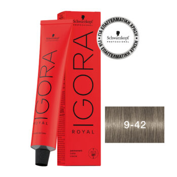 IGORA ROYAL 9-42 Ξανθό Πολύ Ανοιχτό Μπεζ Φυμέ 60ml